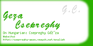 geza csepreghy business card